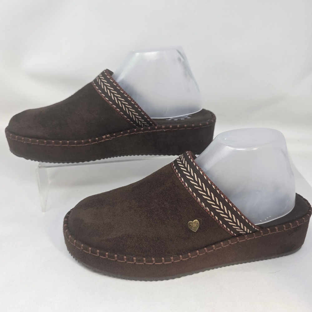 Skechers BOBS Keep It Cozy Women 9.5 114560 Chocolate Brown Slipper Clog Exc - Picture 6 of 16